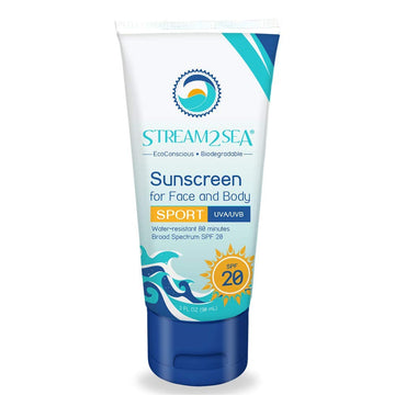 STREAM 2 SEA SPF 20 Mineral Sunscreen Biodegradable and Reef Safe Sunscreen, 3 Fl oz Paraben Free Non Greasy and Moisturizing Mineral Sunscreen For Face and Body Protection Against UVA and UVB