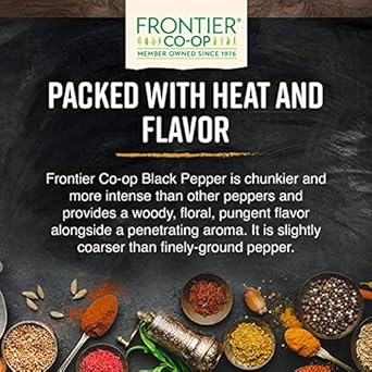 Frontier Co-Op Organic Black Pepper (Medium Grind) 6.63Oz