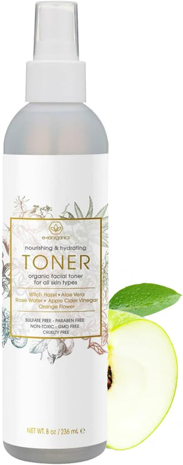 Era Organics Hydrating Toner For Face - Refreshing And Balancing Face Toner For Women Anti Aging With Rose Water, Apple Cider Vinegar And Witch Hazel - Moisturizing Facial Toner For Aging Skin