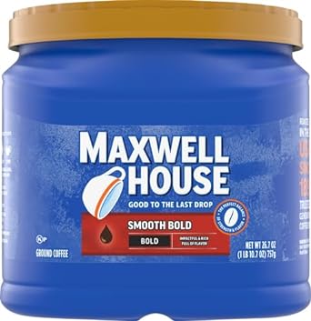 Maxwell House Smooth Bold Dark Roast Ground Coffee (26.7 oz Canister)