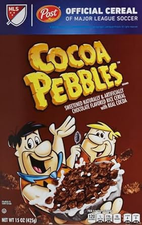 Pebbles Cocoa PEBBLES Cereal, Chocolatey Kids Cereal, Gluten Free Rice Cereal, 15 OZ Large Size Cereal Box