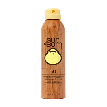 Sun Bum Original Spf 50 Sunscreen Spray Vegan And Hawaii 104 Act Compliant (Octinoxate & Oxybenzone Free) Broad Spectrum Moisturizing Uva/Uvb Sunscreen With Vitamin E 6 Oz, Natural