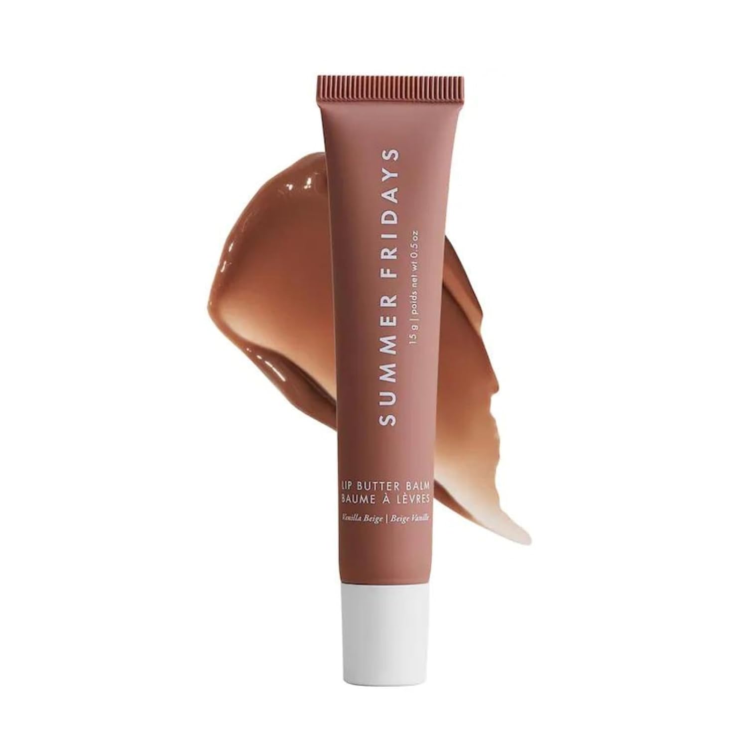 Summer Fridays Lip Butter Balm - Conditioning Lip Mask And Lip Balm For Instant Moisture, Shine And Hydration - Sheer-Tinted, Soothing Lip Care - Vanilla Beige (.5 Oz)