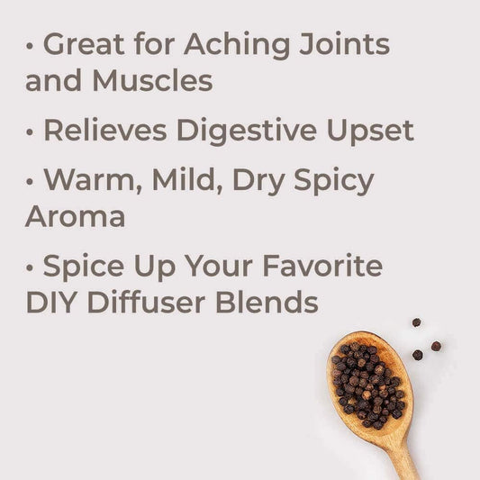 Plant Therapy Black Pepper Organic Essential Oil 5 Ml (1/6 Oz) 100% Pure, Undiluted, Therapeutic Grade