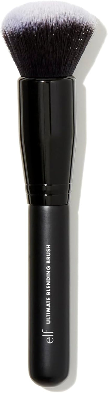 E.L.F. Ultimate Blending Brush, Soft, Synthetic, Large, Dome-Shaped, Dense, Contours Face For Seamless, Even Coverage, Sculpts, Easy To Clean, Easy To Use, Black, 1 Count (Pack Of 1)