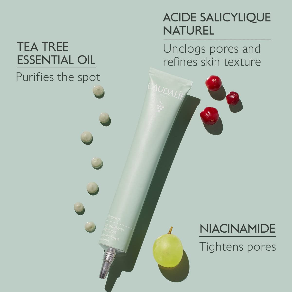 Caudalie Vinopure Color Correcting Spot Solution with Salicylic Acid : Beauty & Personal Care
