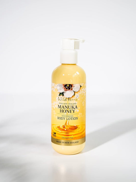 Wild Ferns Manuka Honey Nourishing Body Lotion Large, 93% Natural, 230 Milliliters