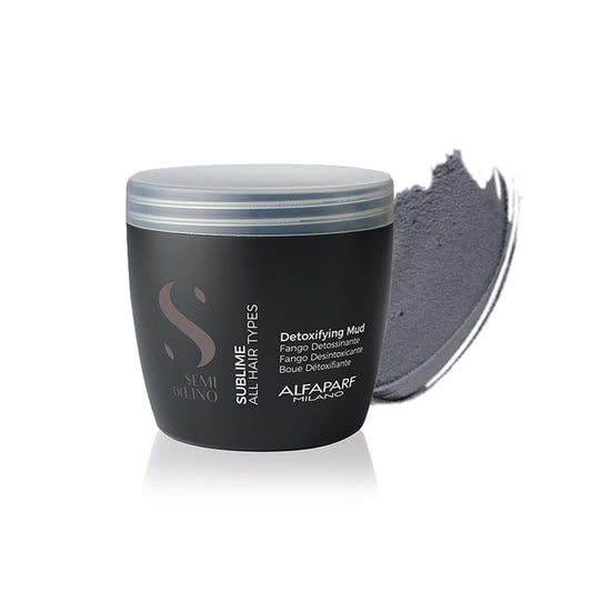 Alfaparf Milano Semi Di Lino Sublime Detoxifying Mud - Deep Cleansing Hair Clay Mask + Scalp Treatment - Hard Water Hair Treatment For Product Build Up - Professional Salon Quality (21.1 Oz / 500 Ml) : Beauty & Personal Care