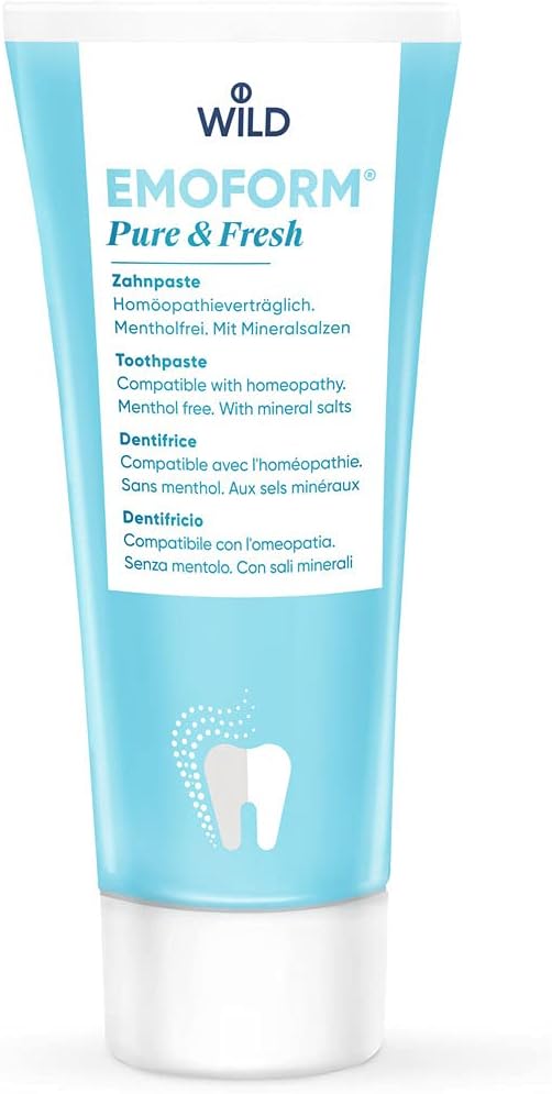 Emoform Pure & Fresh Toothpaste, Compatible With Homeopathy, With Mineral Salts, Without Fluoride, Menthol Free, With Anis Aroma