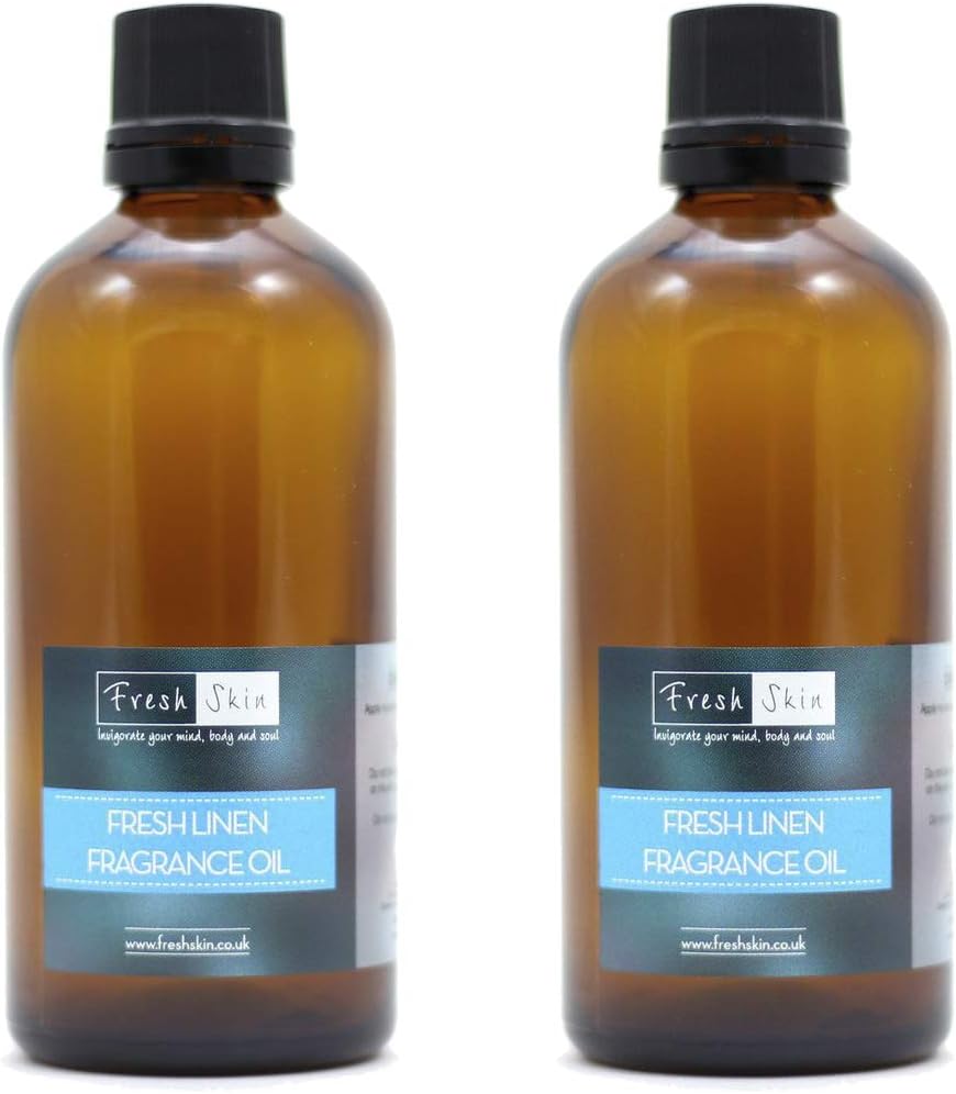 Freshskin Beauty Ltd | Fresh Linen Fragrance Oil - 200Ml (2 X 100Ml) - Candles, Bath Bombs, Soap Making, Reed Diffusers & Wax Melts - Cosmetic Grade - Vegan Friendly