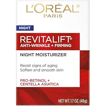 L'Oréal Paris Revitalift Anti-Wrinkle And Firming Face Night Cream, Pro Retinol 1.7 Oz