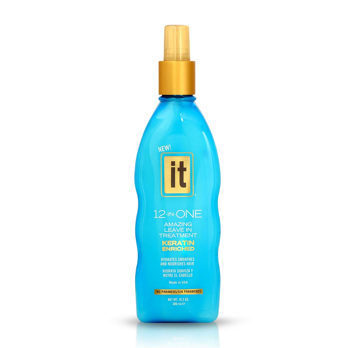 Freeze It 12-In-One Amazing Leave-In Hair Treatment Spray- Infused With Keratin, Borage Oil For Hydration, Smoothness, Nourishment - Strengthens, Protects Dry & Damaged Hair