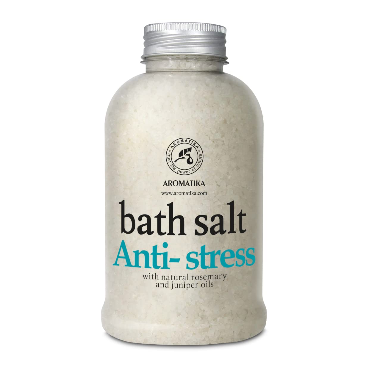 De-Stress Bath Salt 600G W/Natural Rosemary & Juniper Oils - Natural Bath Sea Salts - Best For Good Sleep - Relaxing - Calming - Body Care - Beauty - Aromatherapy