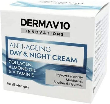Derma V10 Innovations Anti-Ageing Day & Night Cream Collagen 50Ml