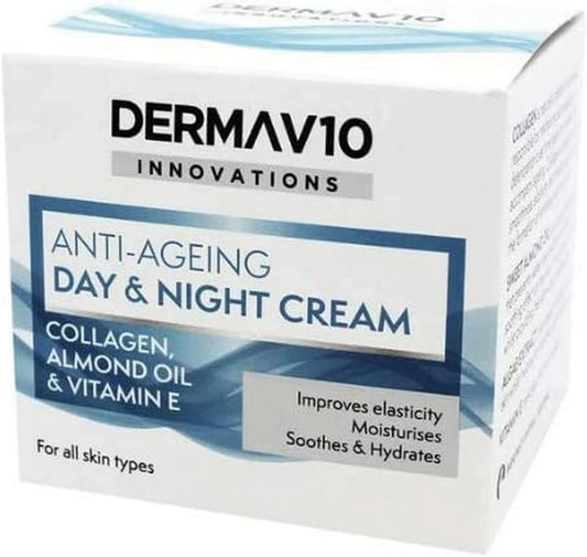 Derma V10 Innovations Anti-Ageing Day & Night Cream Collagen 50Ml