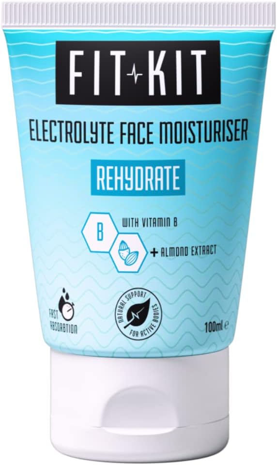 Fit Kit Moisturiser Rehydrate - Electrolyte Expert Face Moisturiser - Vit B & Almond Extract Helps to Re-Energise & Hydrate Skin - 100ml : Amazon.co.uk: Beauty