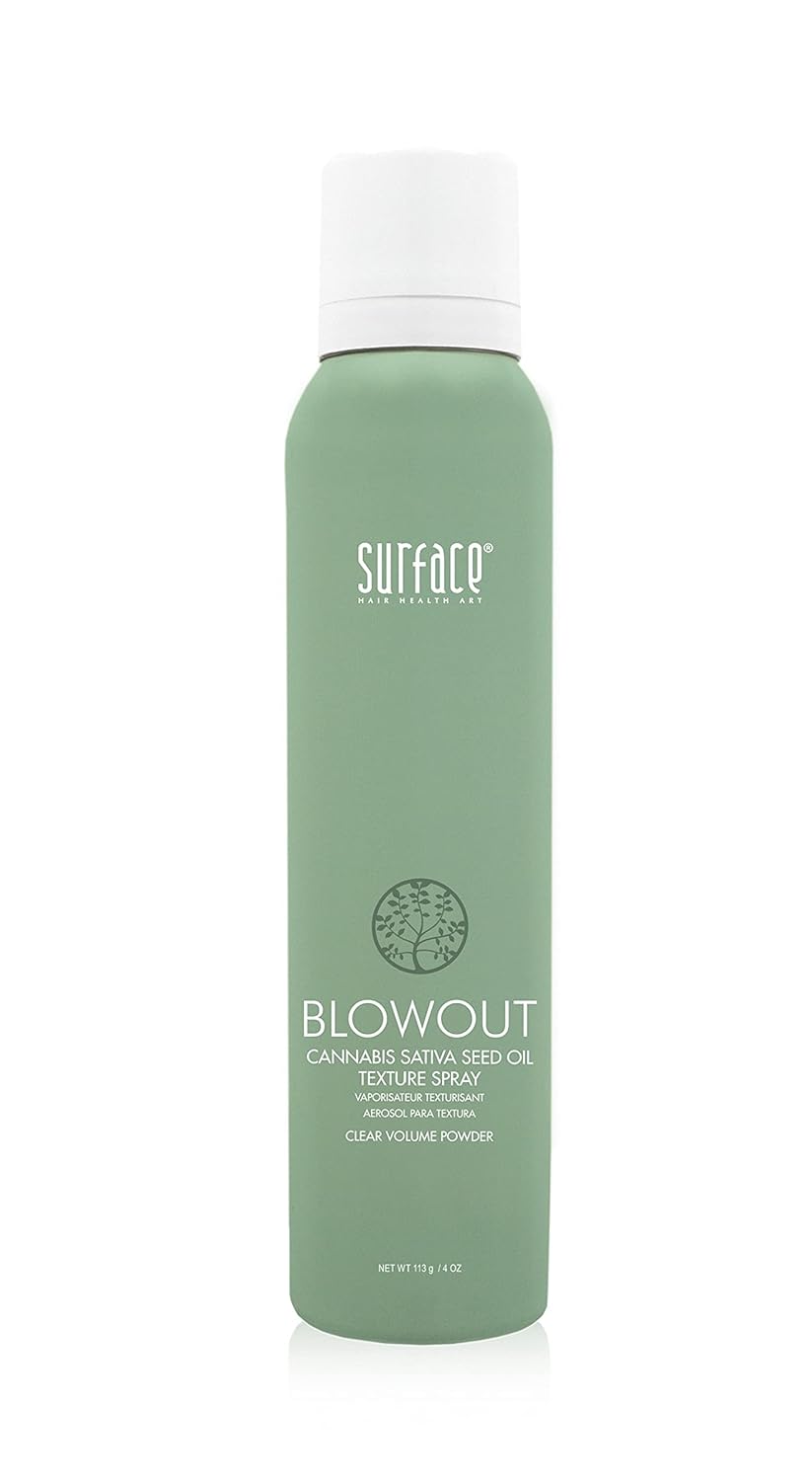 Surface Hair Blowout Hair Texture Spray For Women And Men, 4 Oz - Heat Protecting, Volumizing Spray Lychee And Maracuja Oil - Premium Blowout Hair Products For Styling