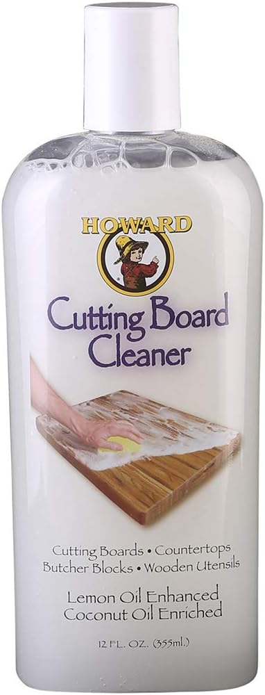 Howard Butcher Block Conditioner and Cutting Board Cleaner Bundle with Microfiber Cloth (Blue)