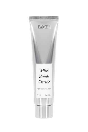 Bad Skin Milk Bomb Eraser 100Ml | Gentle Daily Cleansing Foam With Milk Protein Extract & Aha/Bha | Hydrating & Pore Cleansing Formula | Made In Korea