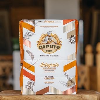 Antimo Caputo Integrale Whole Wheat Flour 11 Pound Bag - Naturally Contains Wheat Bran & Germ, From Italy