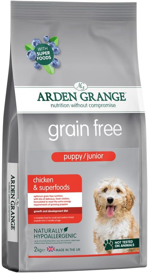 Arden Grange Grain free puppy/junior chicken & superfoods 2kg :Pet Supplies