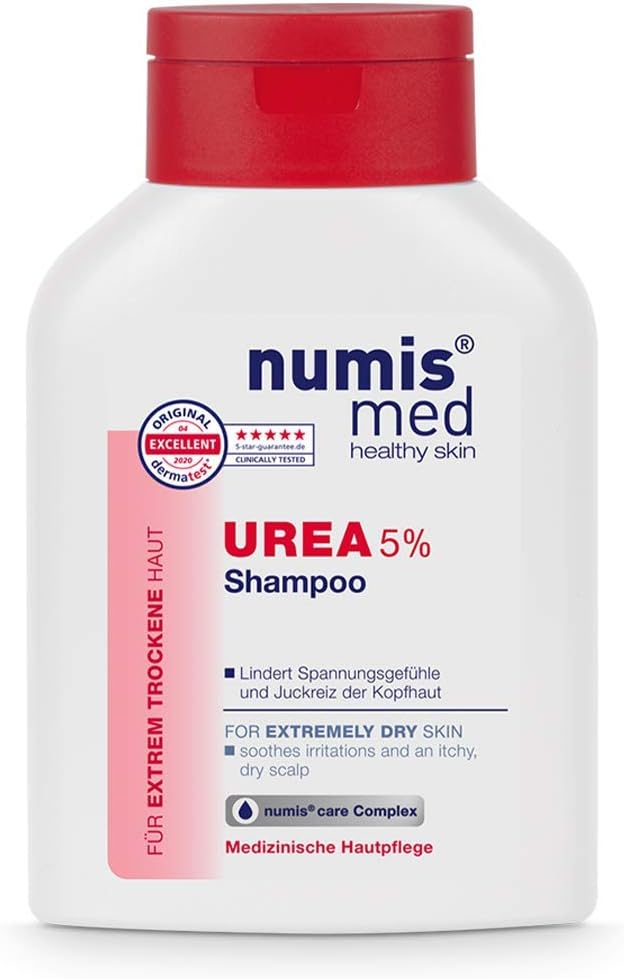 Numis Med Urea 5% Shampoo - Skin Soothing Hair Shampoo For Extremely Dry, Itchy-Prone Scalp - Vegan Hair Care Without Silicone, Parabens & Mineral Oil - 200 Ml