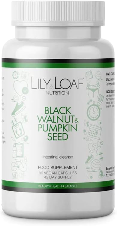 Black Walnut & Pumpkin Seed Intestinal Cleanse | For Intestinal Support | 90 Vegan Capsules | 45 Day Supply