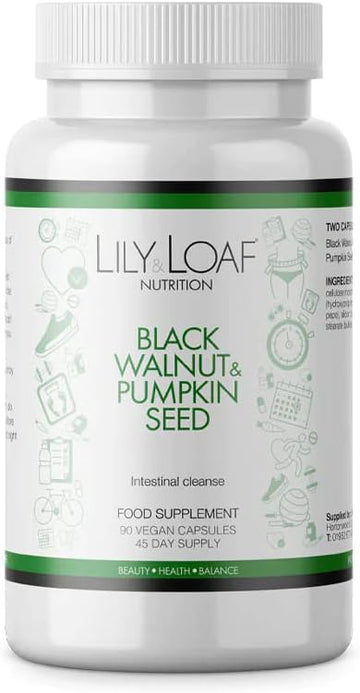 Black Walnut & Pumpkin Seed Intestinal Cleanse | For Intestinal Support | 90 Vegan Capsules | 45 Day Supply