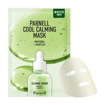 Parnell Panthenol Heartleaf Cool Calming Mask 10Ea, Korea Skin Care, Korea Beauty