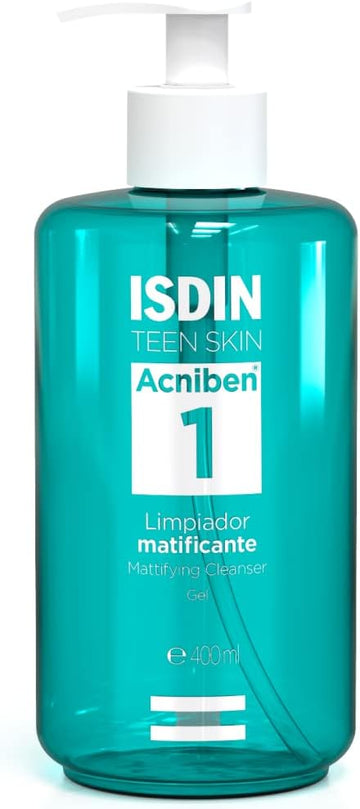 ISDIN Acniben Mattifying Cleanser, Deep Cleansing Gel for Oily Skin, 400 ml (Pack of 1)