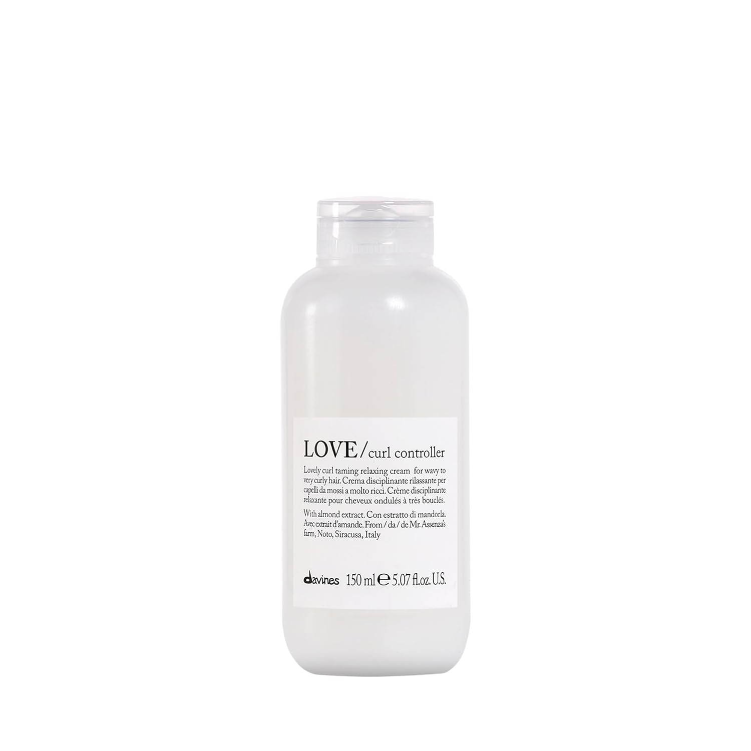 Davines Love Curl Controller, Taming And Relaxing Cream For Very Curly And Wavy Hair, Anti-Frizz Curl Defining Formula, 5.07 Fl Oz