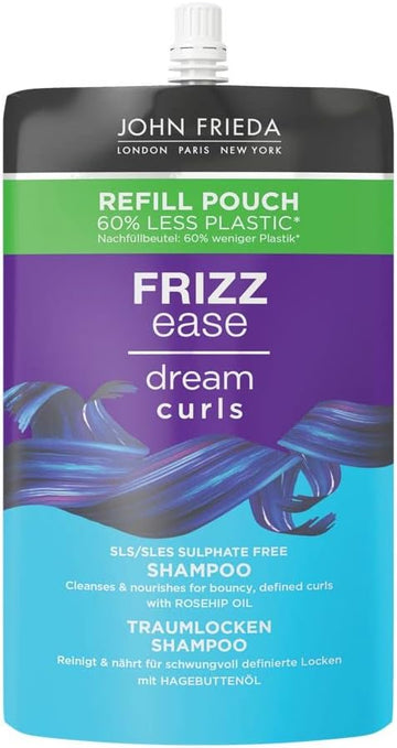 John Frieda Frizz Ease Dream Curls Shampoo 500Ml Refill Pouch For Curly And Wavy Hair