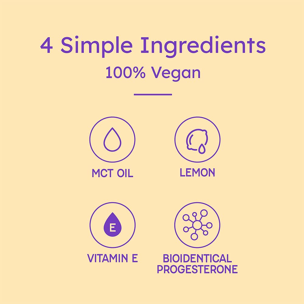 Proov Balancing Oil For Face And Body With 2500 Mg Bio-Identical Usp Natural Progesterone, Mct Oil And Vitamin E Oil (And Lemon Oil) L Dry Skin & Menopause Support For Women | 1 Fluid Oz/30Ml