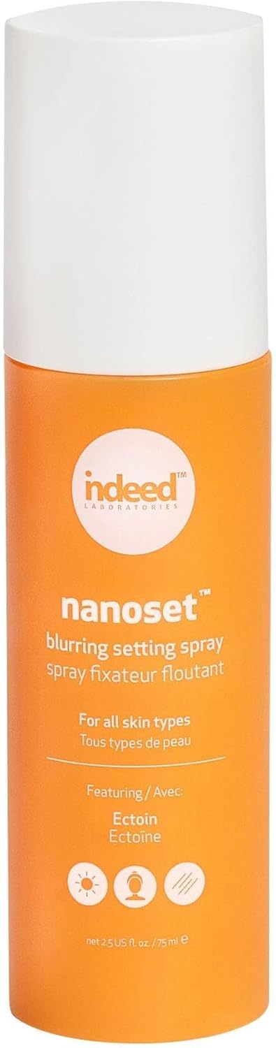 Indeed Labs Nanoset Blurring Setting Spray - Made With Ectoin - Lightweight, Long Lasting, Mattifying, Revitalizes, Controls Shine, Refreshes, Hydrates, All-Day Wear…