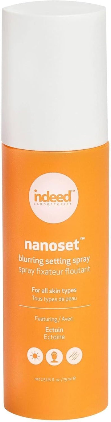 Indeed Labs Nanoset Blurring Setting Spray - Made With Ectoin - Lightweight, Long Lasting, Mattifying, Revitalizes, Controls Shine, Refreshes, Hydrates, All-Day Wear…