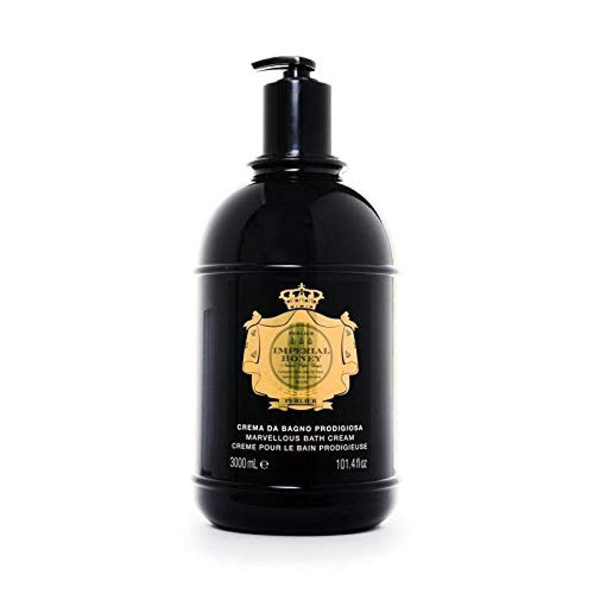Perlier Imperial Honey Shower & Bath Cream - Nourishing & Soothing Luxury Bath Cream Made With 100% Organic Italian Honey For Deep Moisturization And Hydration (8.4 Fluid Oz.)