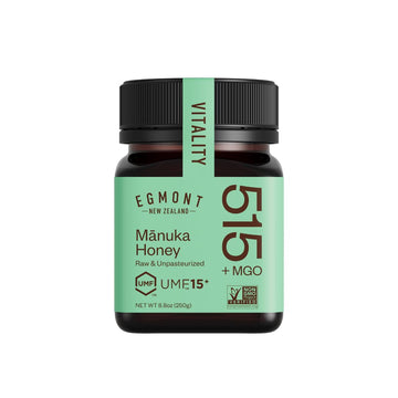Egmont Honey Manuka Honey Mgo 515+ Umf 15+ – Non-Gmo, Kosher, Recycled Plastic Jar, Traceable 100% Pure Authentic New Zealand Honey 8.8Oz (250G)