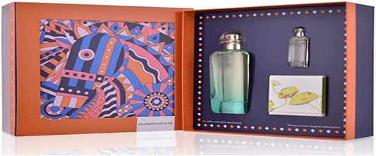 Hermes Jardin Sur Le Nil Set: Edt Spray 100Ml, Edt 7.5Ml & Soap 50G