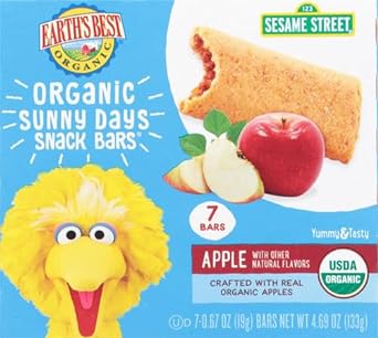 Earth's Best Organic Snack Bars, Apple, 0.67 Oz Bars, 7 Ct