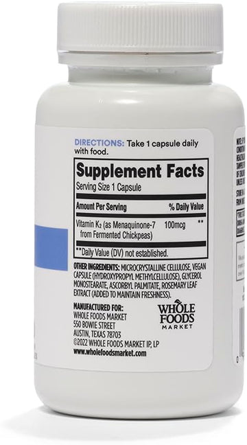 365 By Whole Foods Market, Vitamin K2, Vegan, 30 Count
