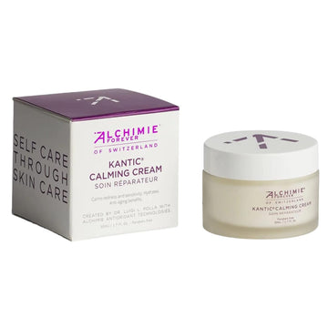 Alchimie Forever Kantic Calming Cream | Midweight Facial Moisturizer Calms Redness & Irritation With Rich Antioxidants Blueberries & Grape Seeds | Revives Dull Skin, Hydrates, Anti-Aging I 1.7 Oz