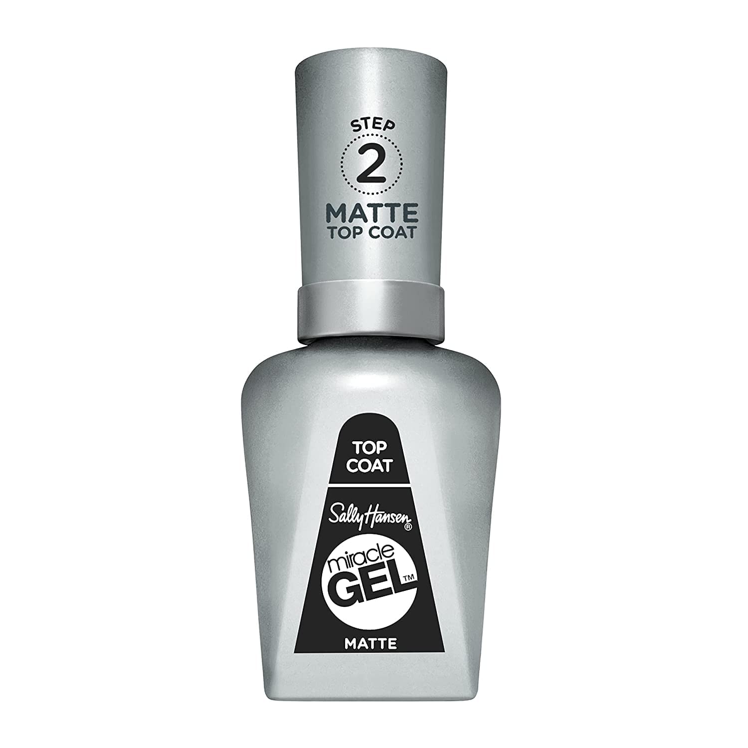 Sally Hansen Miracle Gel™, Matte Top Coat 102, Long Lasting, Gel-Like Formula, No Uv Lamp Needed, Clear Nail Polish