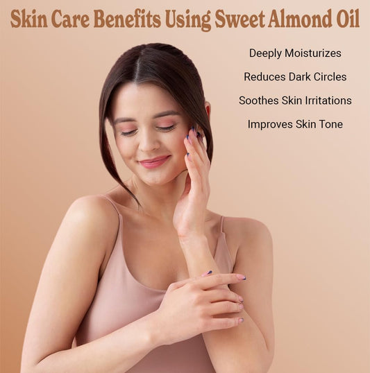 Bella Terra Oils Organic Sweet Almond Oil – 1 gallon, Deep Hydration, Nourishing, Light & Absorbent, Rich in Vitamins, Non-Greasy