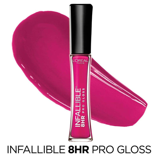 L’Oreal Paris Makeup Infallible 8 Hour Hydrating Lip Gloss, Pink Topaz, 0.21 Fl Oz