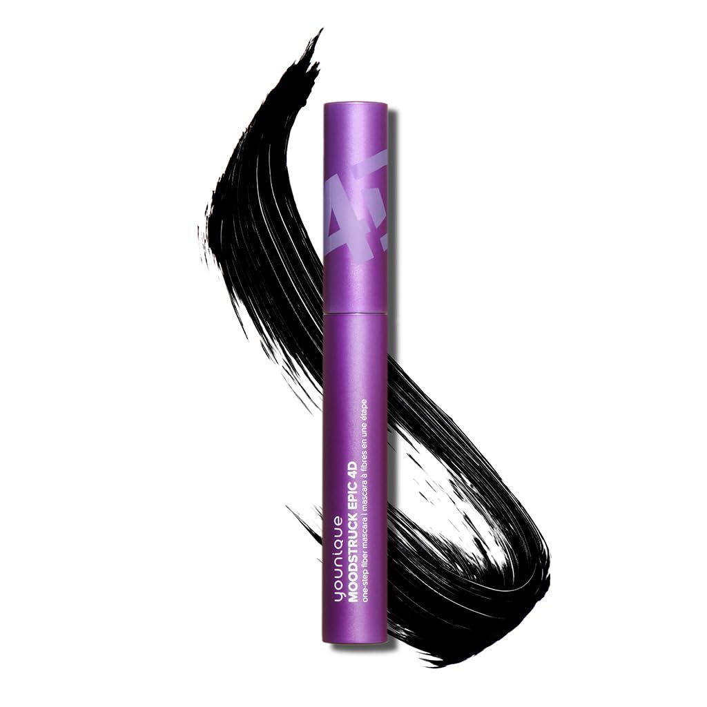 Moodstruck Epic 4D Fiber Lash Mascara | 7 Ml | Black Volume And Length, Lengthening, Thickening, Fuller Lashes Amplify Smudge-Proof Eyelash Mascara, Makeup