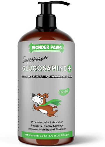 Premium Liquid Glucosamine For Dogs Strength Joint Support, Flexibility, Cartilage & Mobility - Hip And Joint Supplement With Chondroitin, Msm, Collagen & Hyaluronic Acid