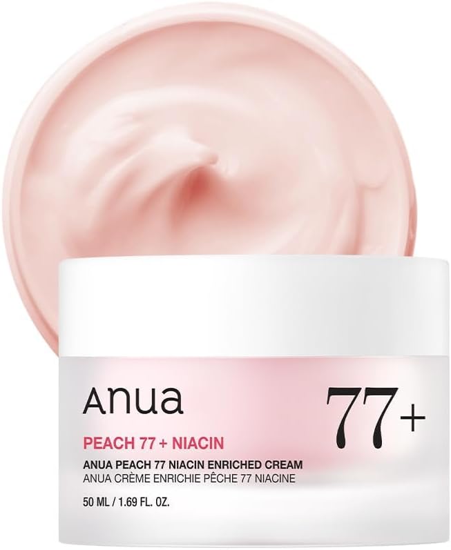 Anua Peach Niacinamide Cream, Face Moisturizer For Dry Skin With Vitamin B12, Collagen, Ceramide, Panthenol, Korean Skin Care For Glass Skin, 50Ml/1.69 Fl.Oz