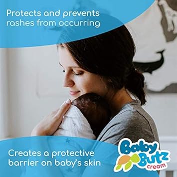 Diaper Rash Cream, 100% Natural Zinc Oxide Maximum Strength Butt Paste, Barrier Baby Cream To Help, Relieve & Prevent Diaper Rash, Hypoallergenic, Ointment For Newborns, Infants- 4Oz