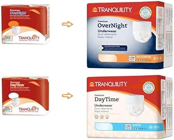 Tranquility Prem Overnight Disp Absorb Underwear Lrg 64Ct