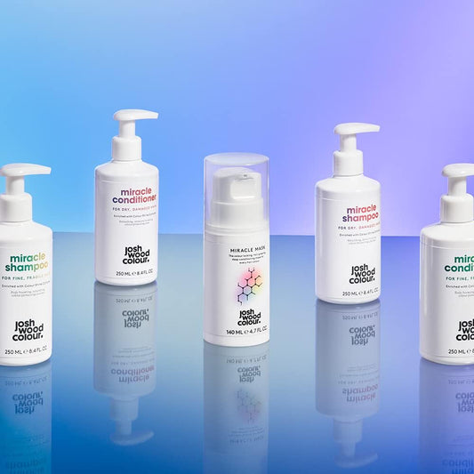 Josh Wood Miracle Shampoo (For Dry, Damaged Hair) - Colour Shine Complex With Unique Active Ingredients, Hydrates And Protects Natural And Colour-Treated Hair - Sulphate Free (250Ml)